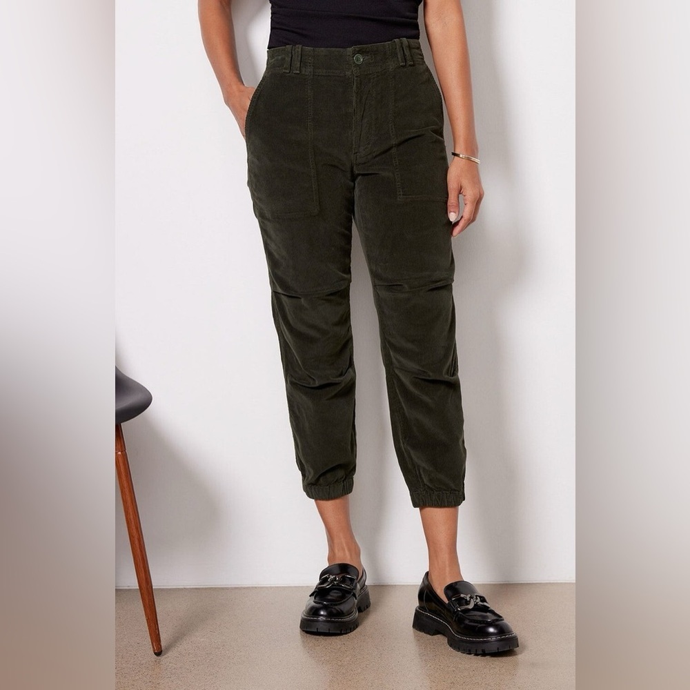 Citizens for Humanity Green Corduroy Joggers Utility Pants Agni Seaweed
